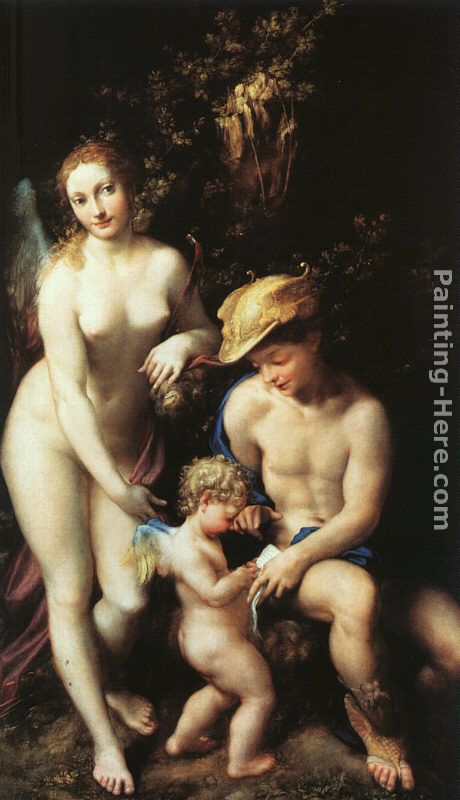 The Education of Cupid painting - Correggio The Education of Cupid art painting
